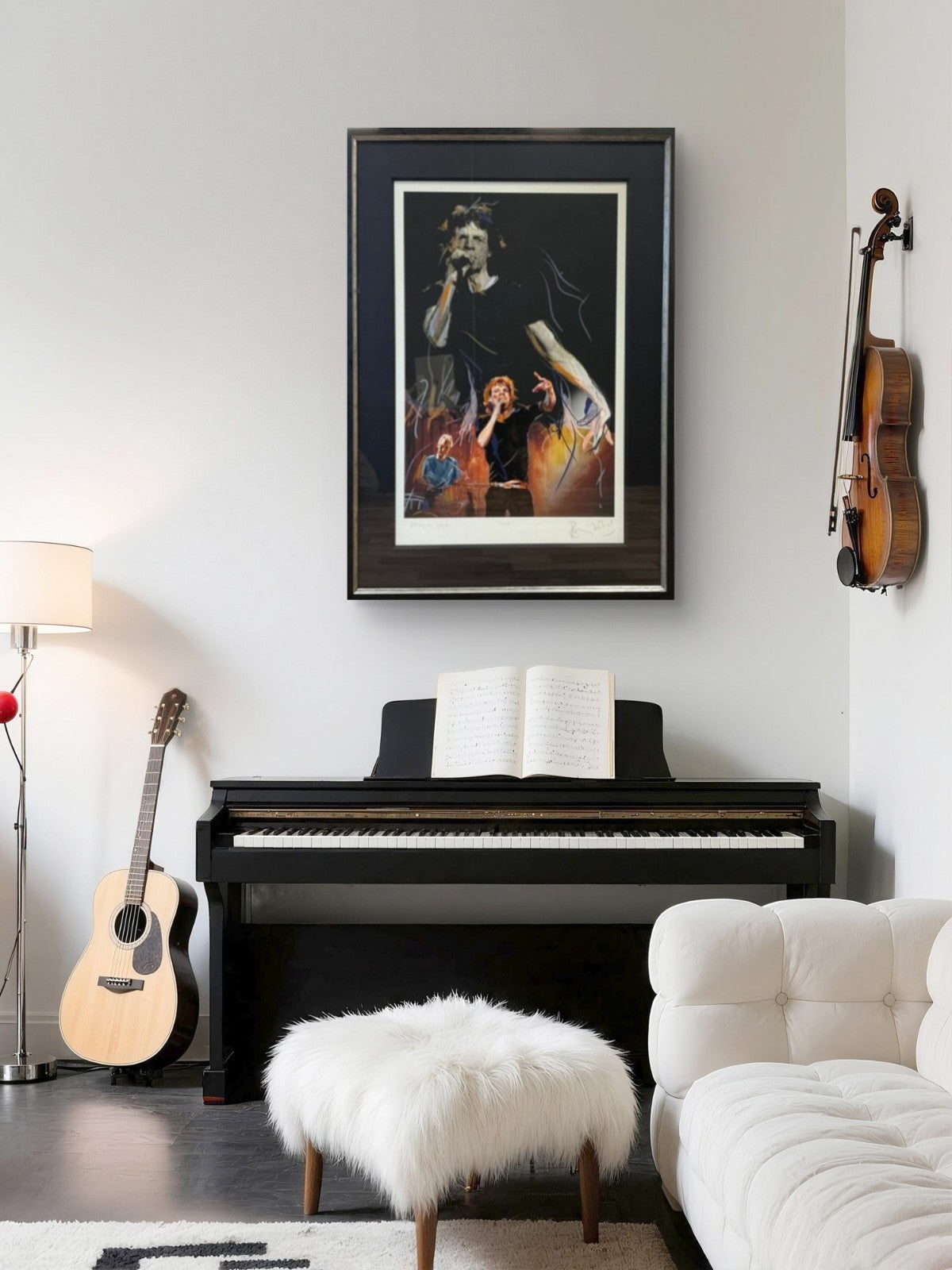 RONNIE WOOD (1947–) Framed Signed Limited Edition “Play On Hands” 111/295
