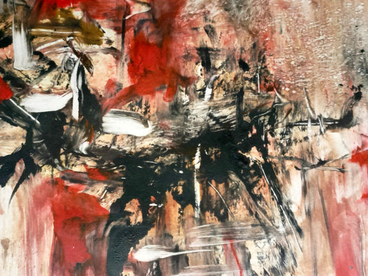 MARK FRANCIS Signed Original Abstract Monoprint - Red- Untitled
