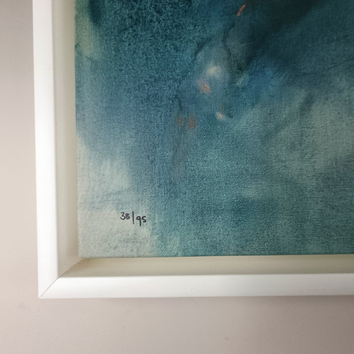 Limited edition signed framed print "Elements Of Light" by Bill Bate, numbered 38 of 95, displayed in a stylish frame.