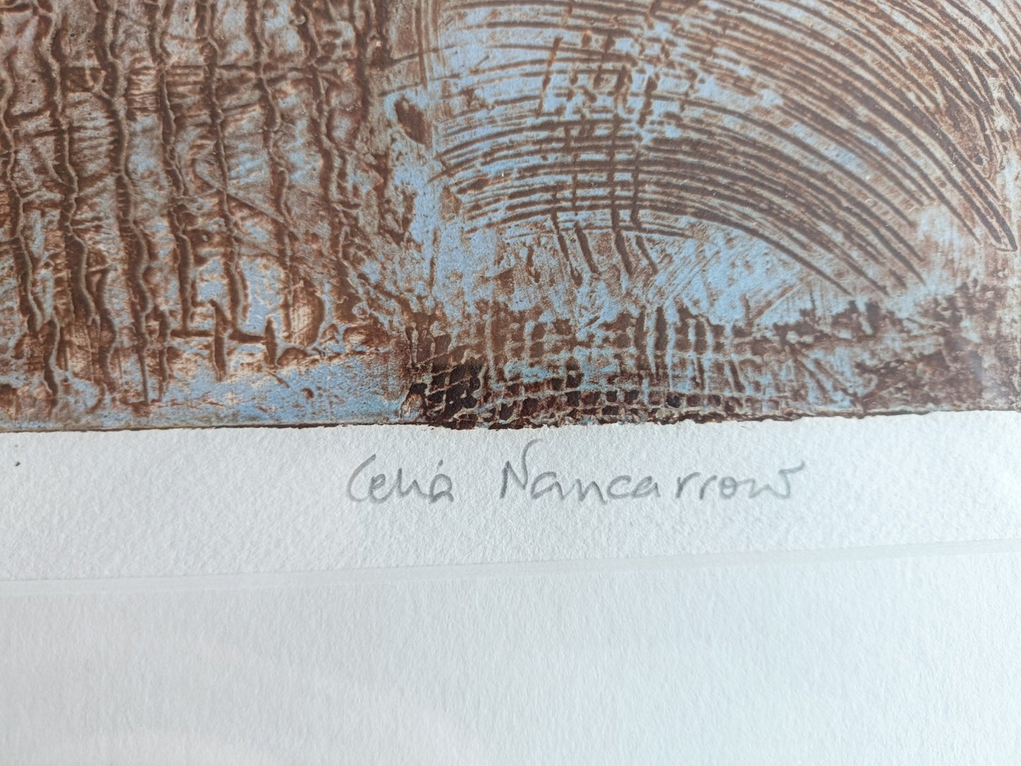 CELIA NANCARROW Original Collagraph "Inextinguishable II" 2/5