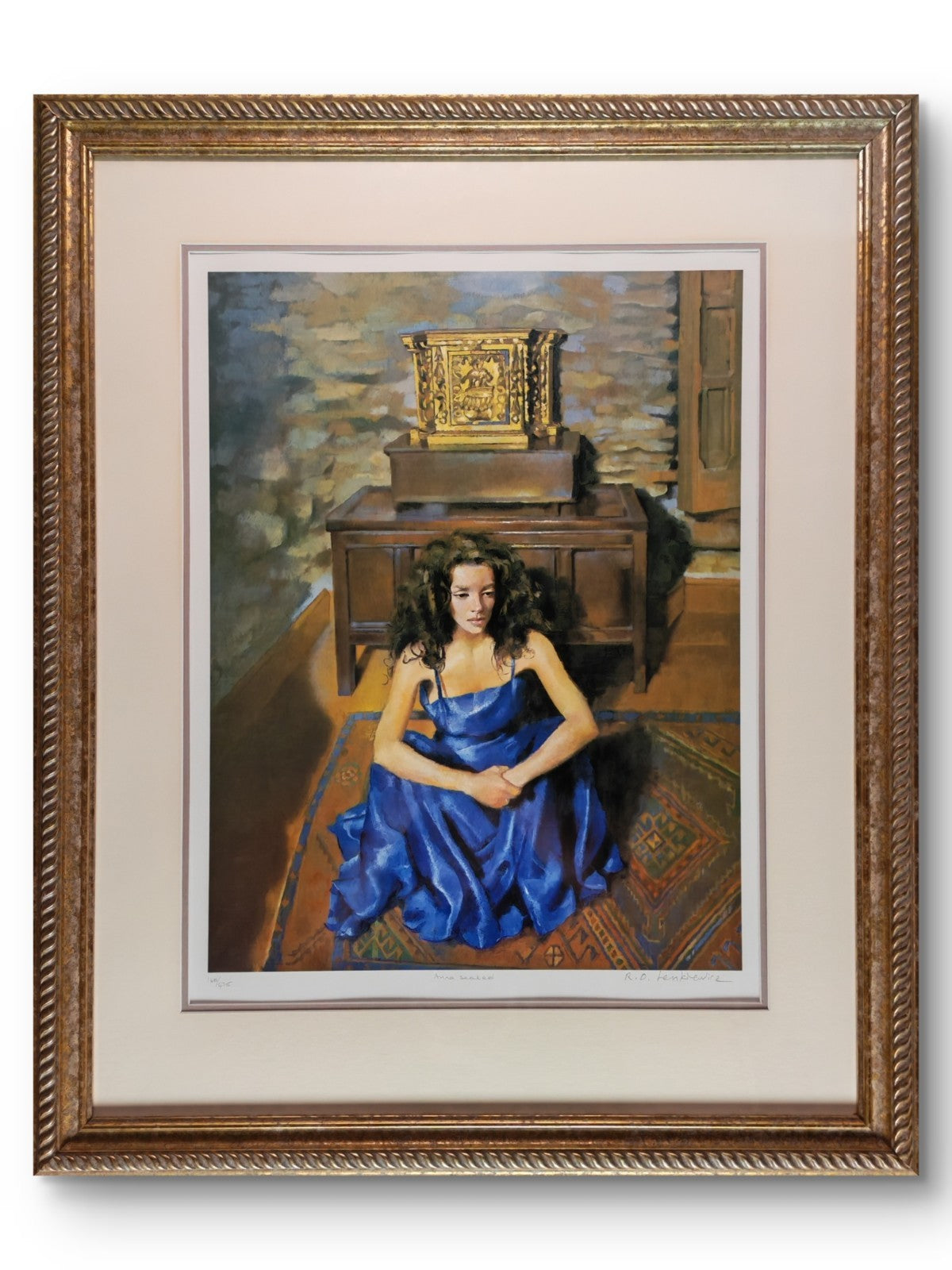 ROBERT LENKIEWICZ Signed Framed Limited Edition "Anna Seated" 168/475