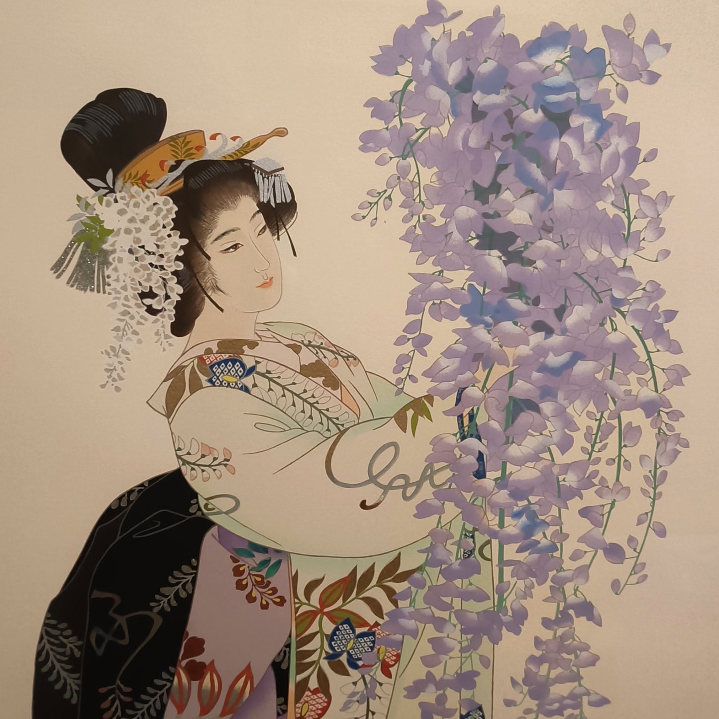 MORITA HARUYO (b. 1945) Large Signed Limited Edition Silkscreen "Okuni" 191/200