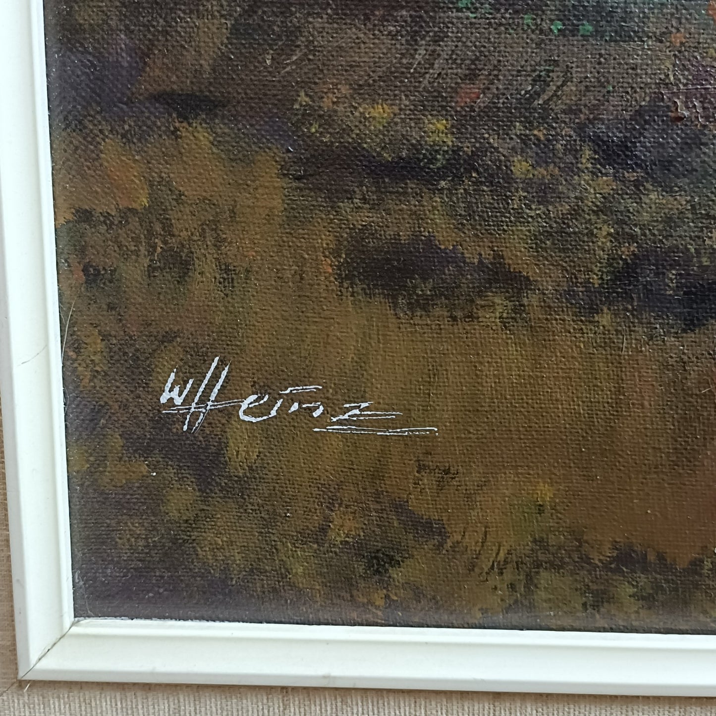 WOLFGANG HEINZ Framed Original Oil on Canvas - Dolomite Mountains