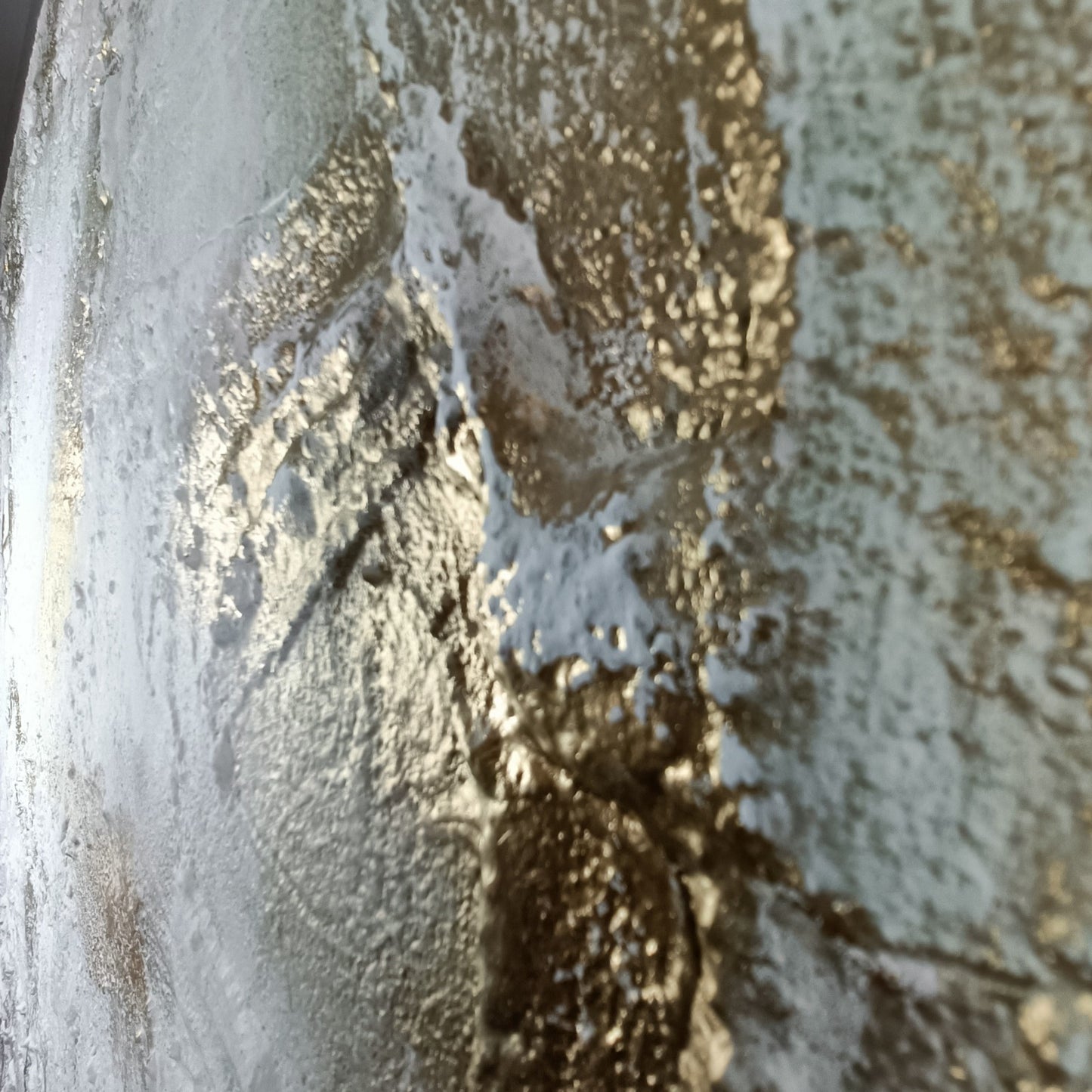 Large original mixed media abstract painting "Ellipse" by RAJAN SETH, vibrant contemporary artwork from Curated Treasures.