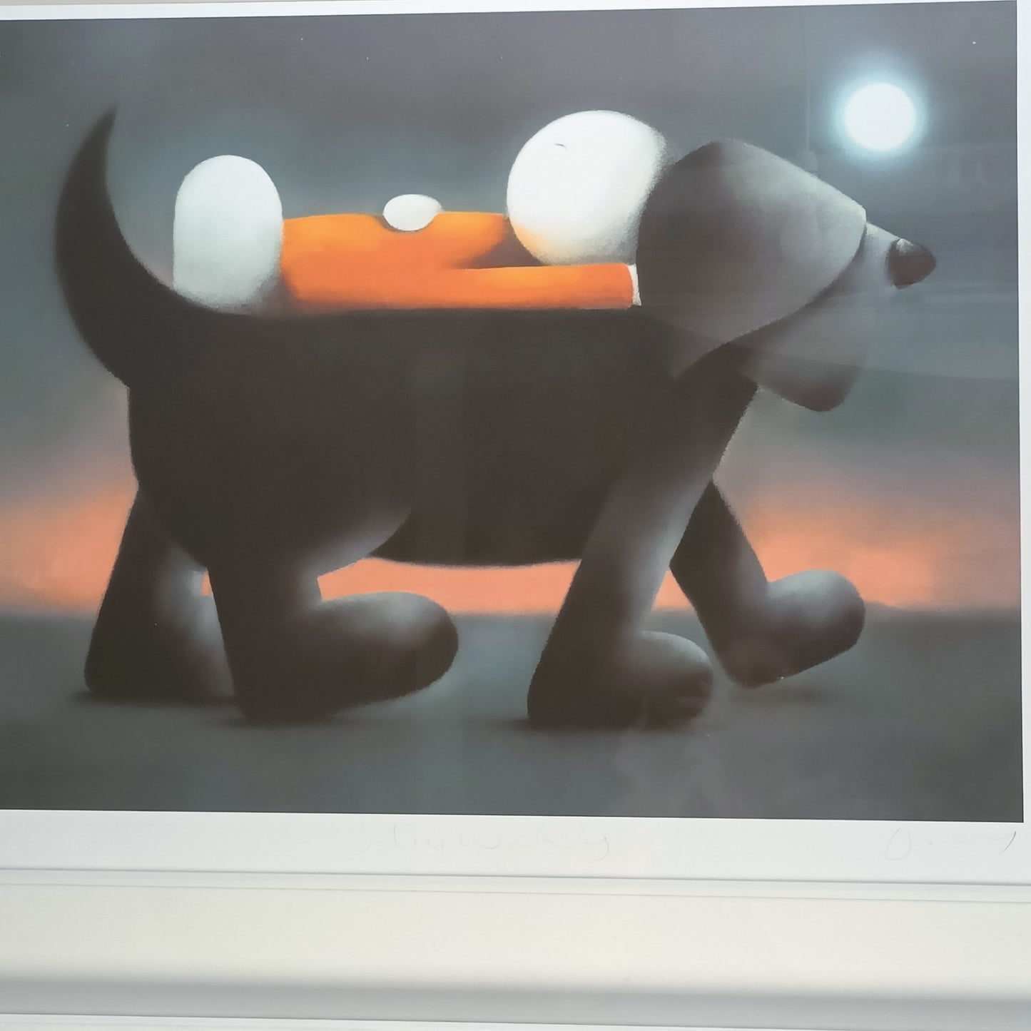 Rare framed signed limited edition print "Sleep Walking" by Doug Hyde, number 188 of 295, displayed in a frame.