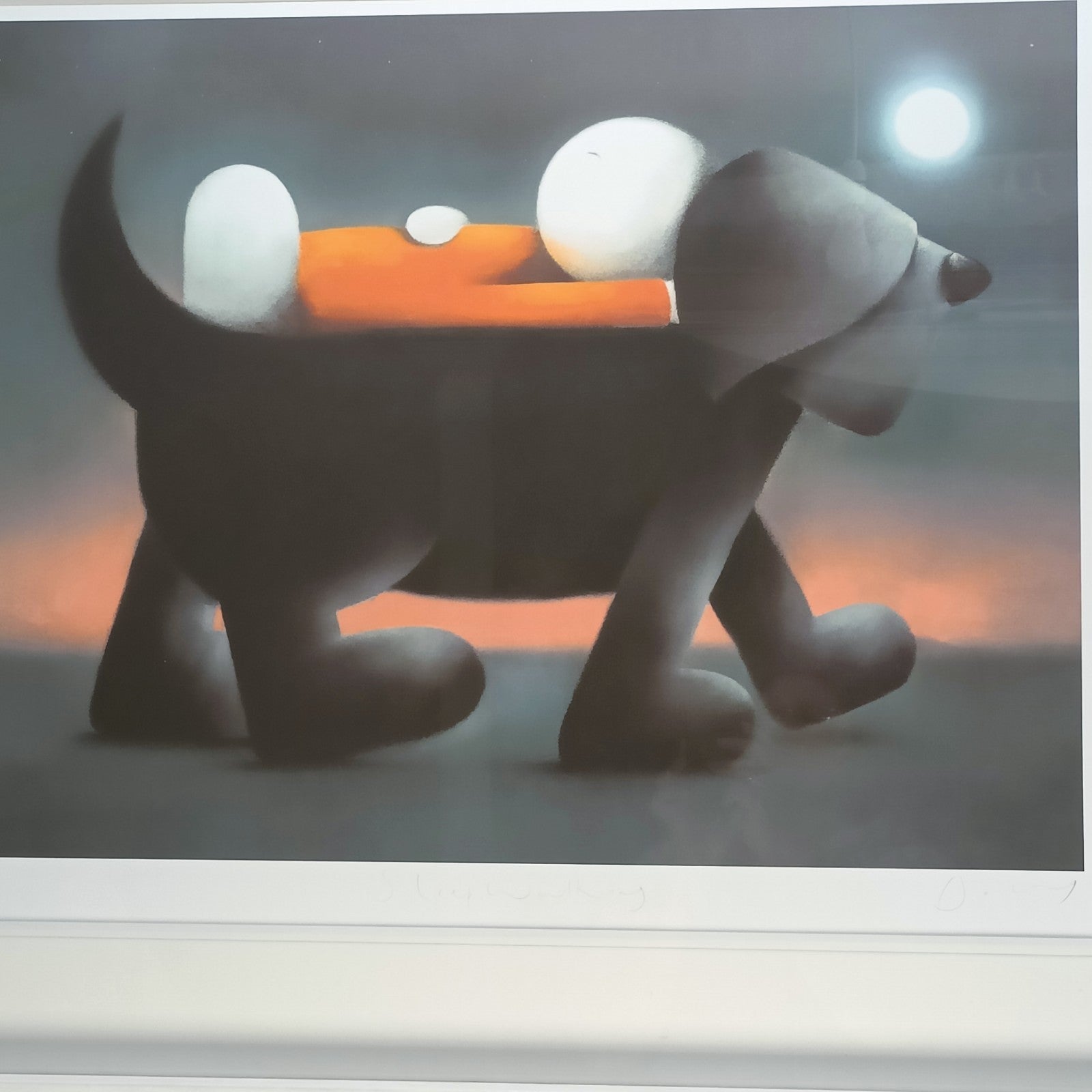 Rare framed signed limited edition print "Sleep Walking" by Doug Hyde, number 188 of 295, displayed in a frame.