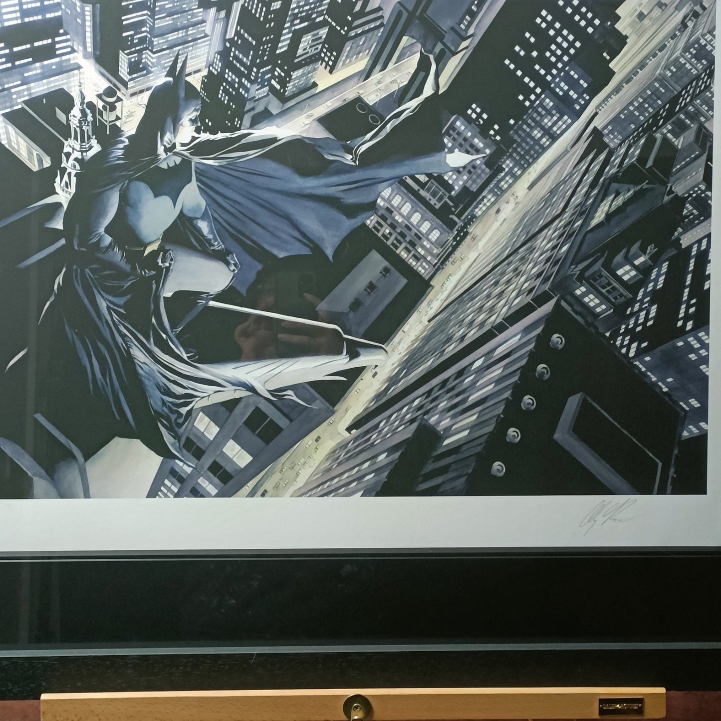 ALEX ROSS Signed Framed Limited Edition Print Batman: Knight Over Gotham 165/195