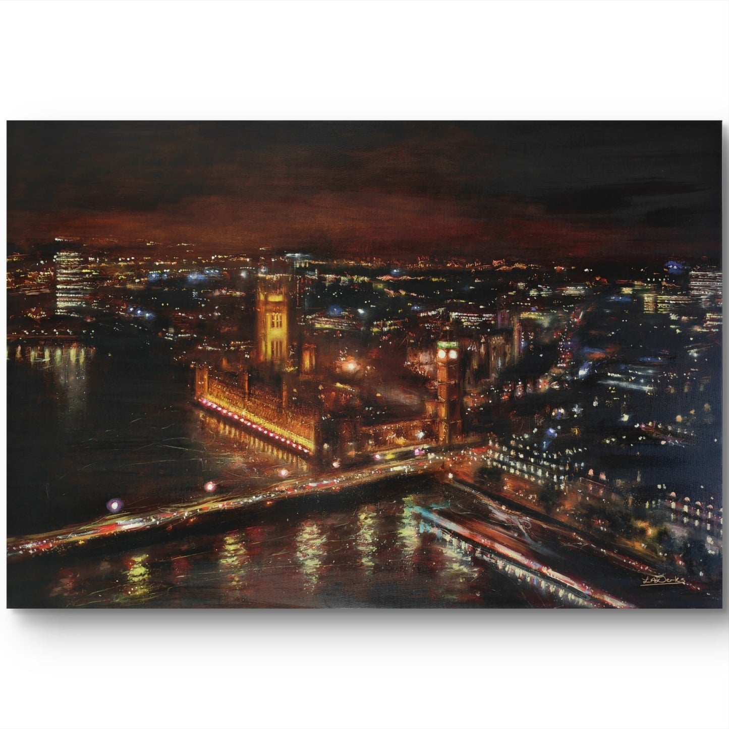 LESLEY ANNE DERKS (1977) Large Limited Edition Canvas "Symphony of Lights" 40/95