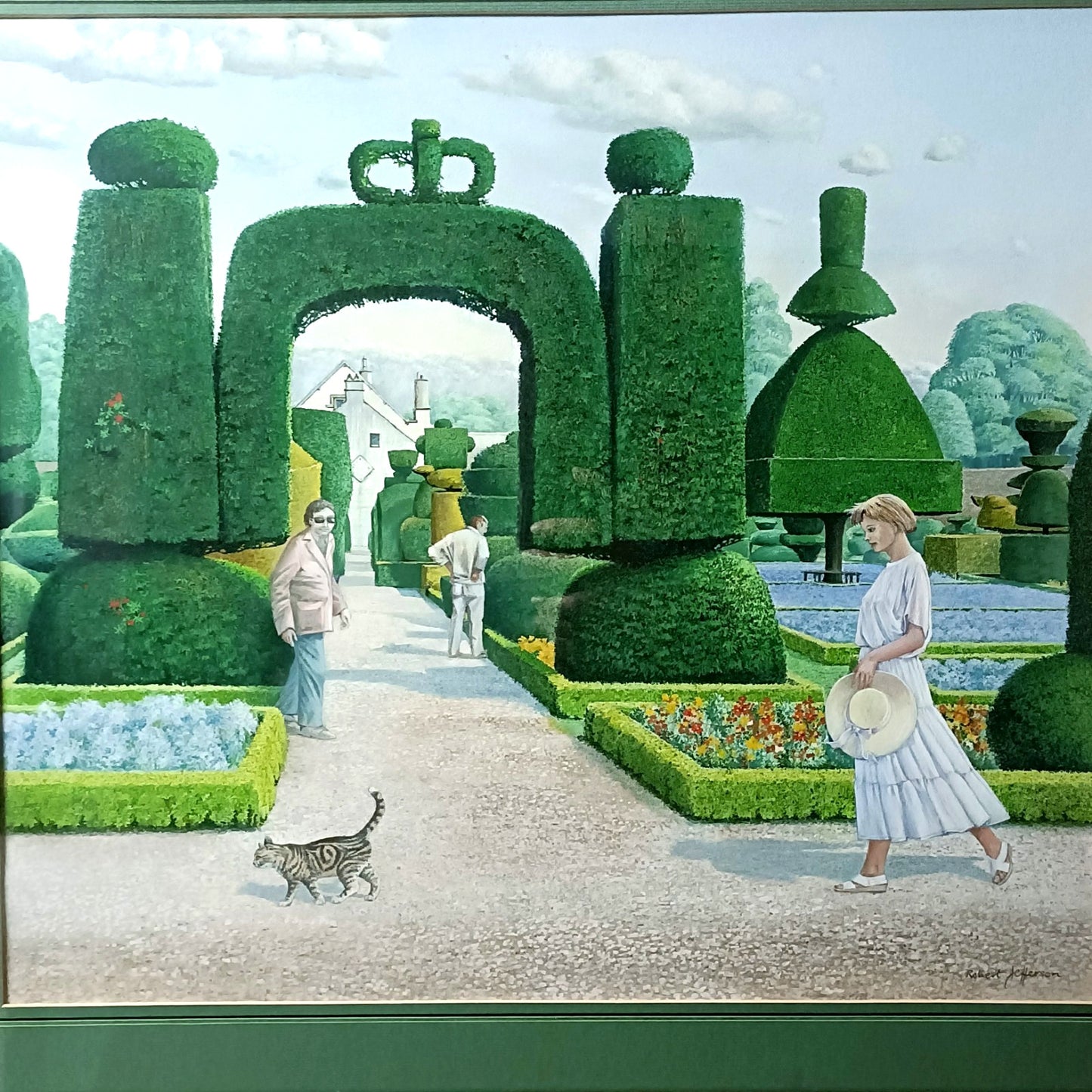 ROBERT B JEFFERSON Framed Original Gouache "Stray Visitor - Levens Hall"