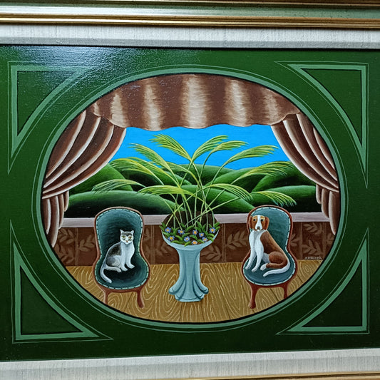 JERZY MAREK (1925-2014) Original Oil Painting on Board "Partners"