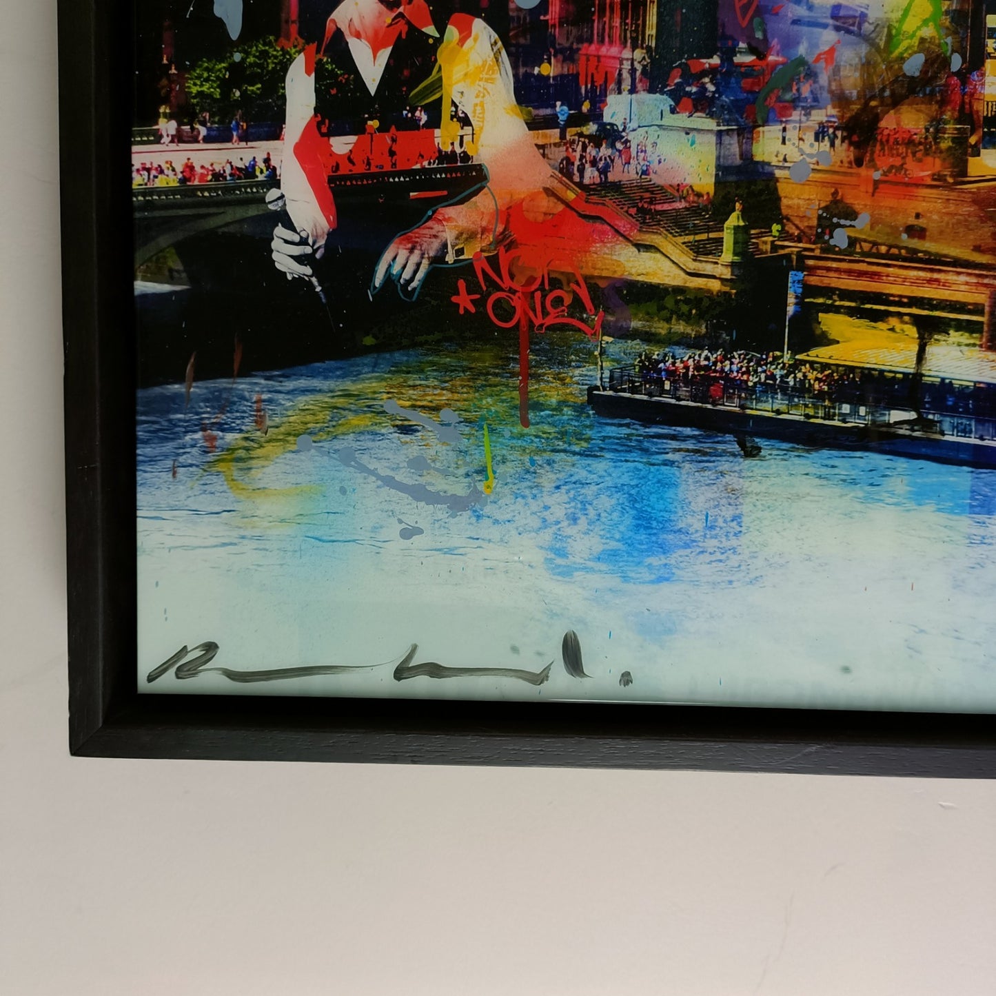 PACO RAPHAEL  Framed, Signed Original Mixed Media “Roll With It” London