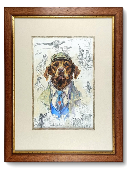 JONATHAN WALKER Framed Signed Original Watercolour "Shoot Host"