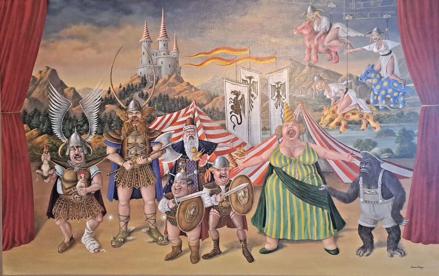 EDWIN CRIPPS Original AbsurdSurrealism Bad Day At Bayreuth - A Wagnerian Fiasco