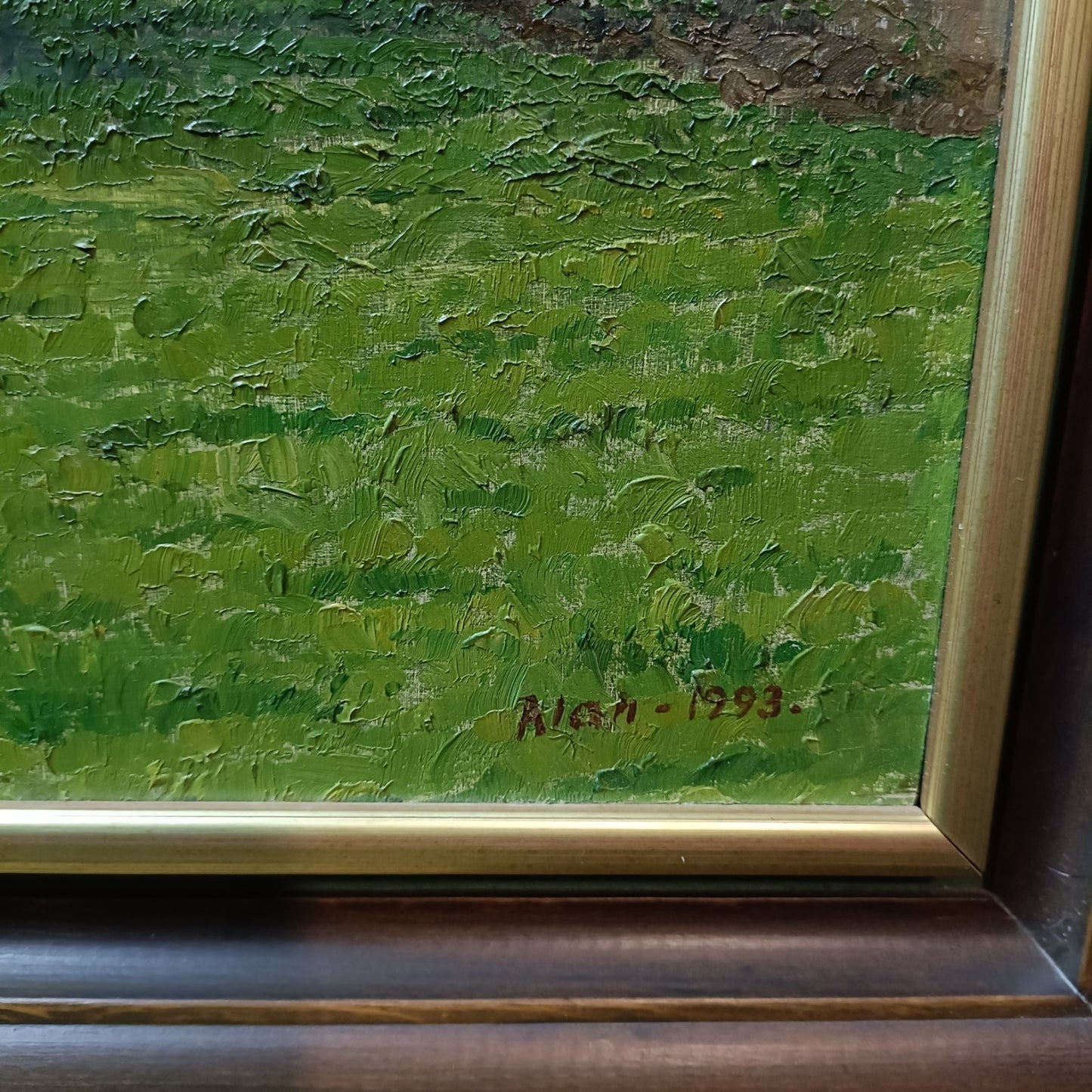 ALAN HOLTBY BROWN Original Oil Painting on board "Coverdale Abbey, Yorkshire"