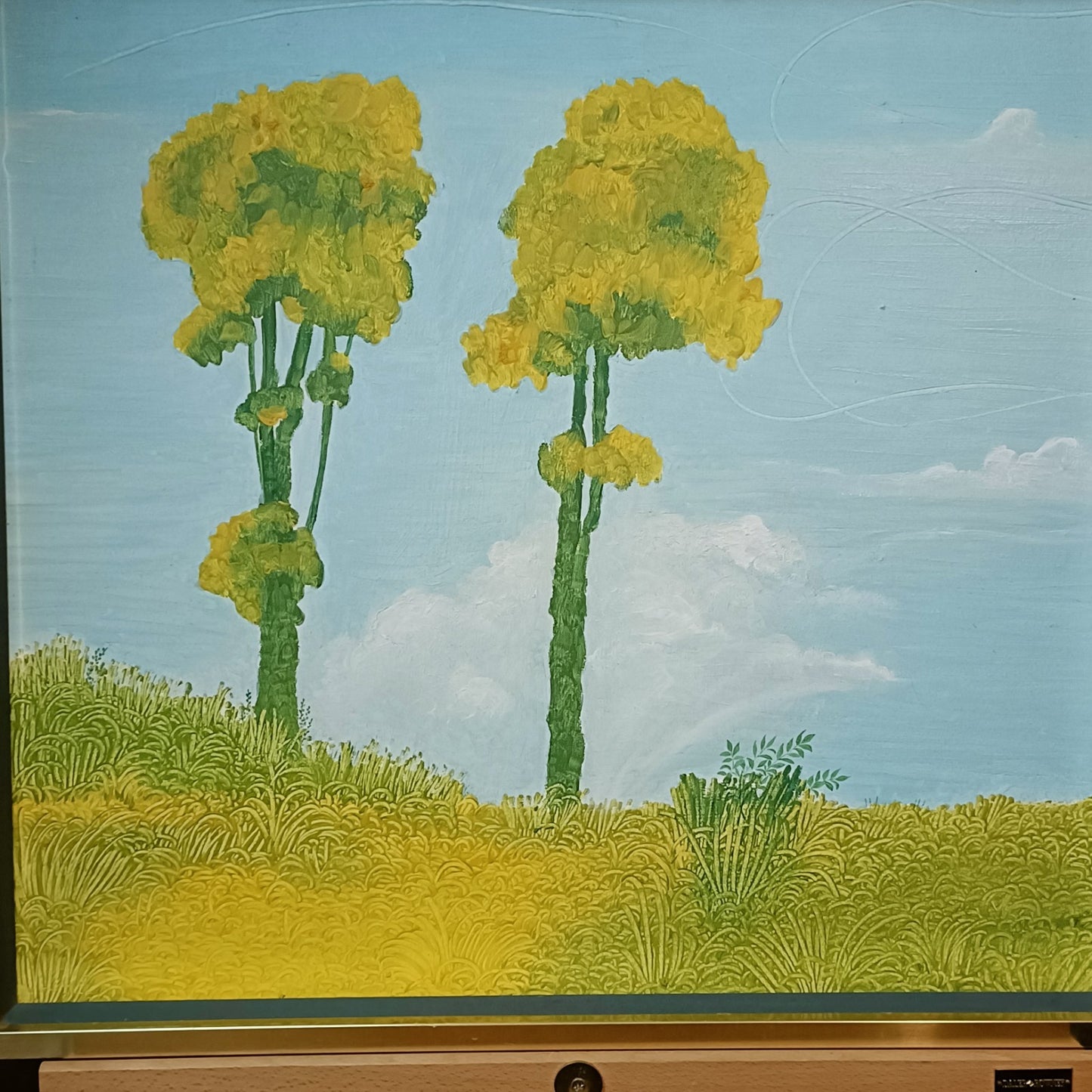LEWIS MITCHELL (b.1938) Original Oil painting on Board "Two Trees"