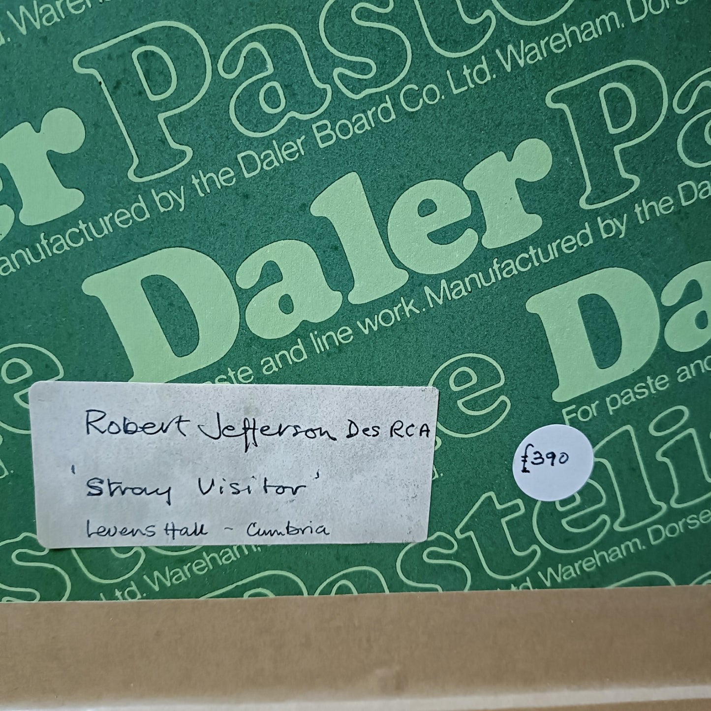 ROBERT B JEFFERSON Framed Original Gouache "Stray Visitor - Levens Hall"