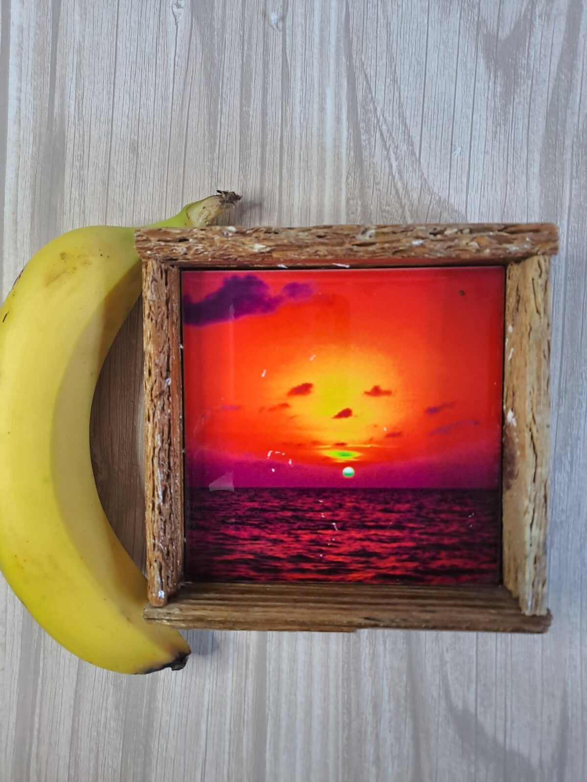Lobster Trap GLENN and NADINE LAHTI  Framed “Florida Bay Sunset” Tile Print
