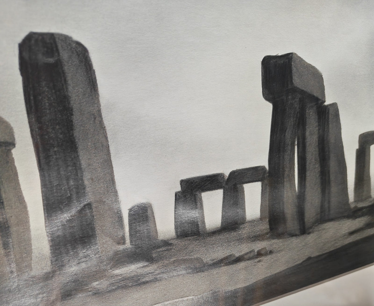 MARC GRIMSHAW "Stonehenge" Framed Signed Original Pencil drawing