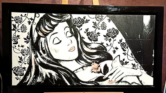 SARAH HOLMES Large Original Oil Painting on Canvas "Sleeping Beauty"