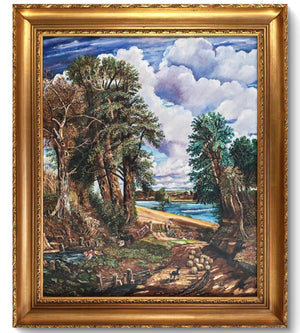 RN BOSWORTH After JOHN CONSTABLE Oil Painting Copy of "The Cornfield"