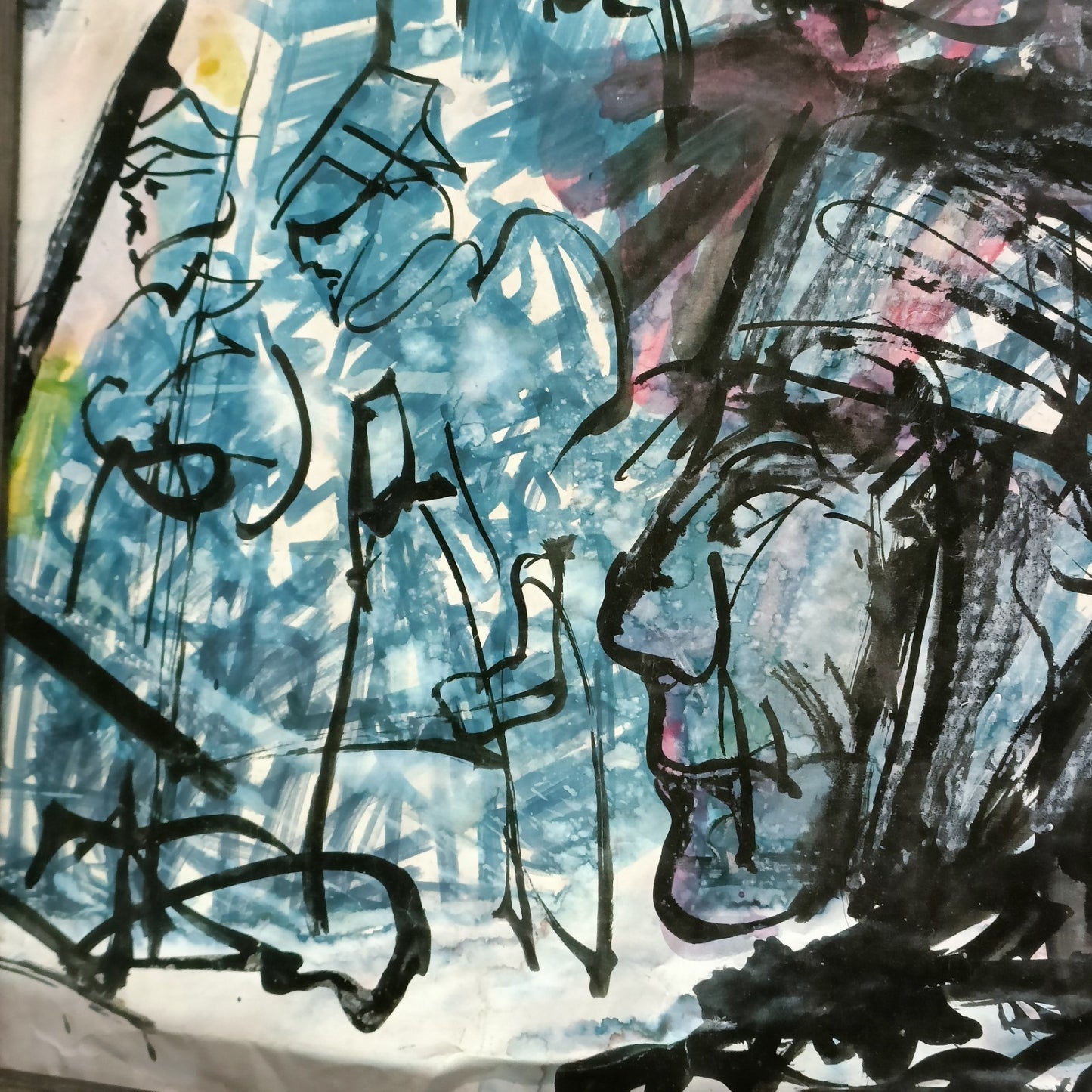 ANTONI SULEK (1951–1988) Framed Signed Mixed Media “Untitled Abstract”