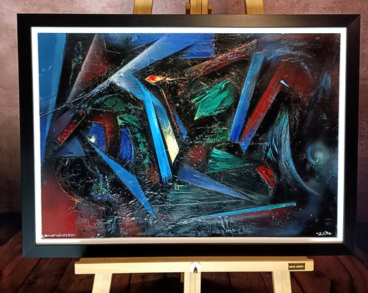 DAVID WILDE (1913–1978) Framed Original 3D Acrylic Painting "Homage to Franz Marc"