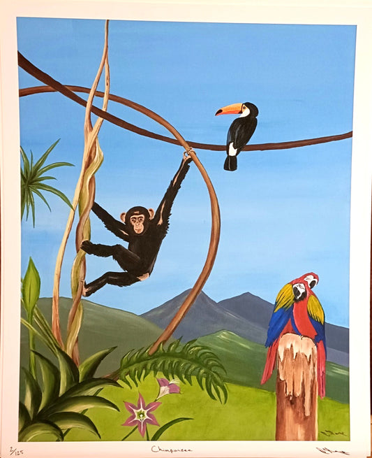Signed Limited Edition Print "Chimpanzee"