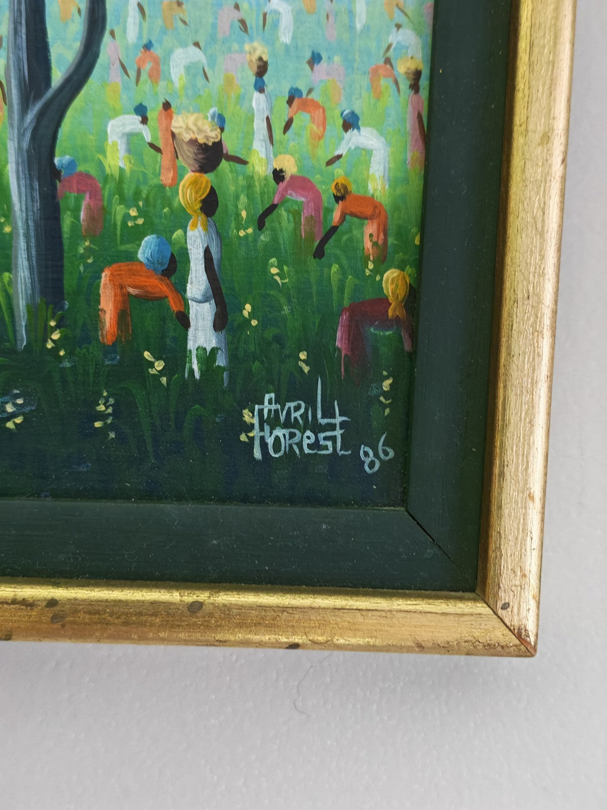 AVRIL FOREST (1959) Original Oil Painting “Plantation Harvest Scene”