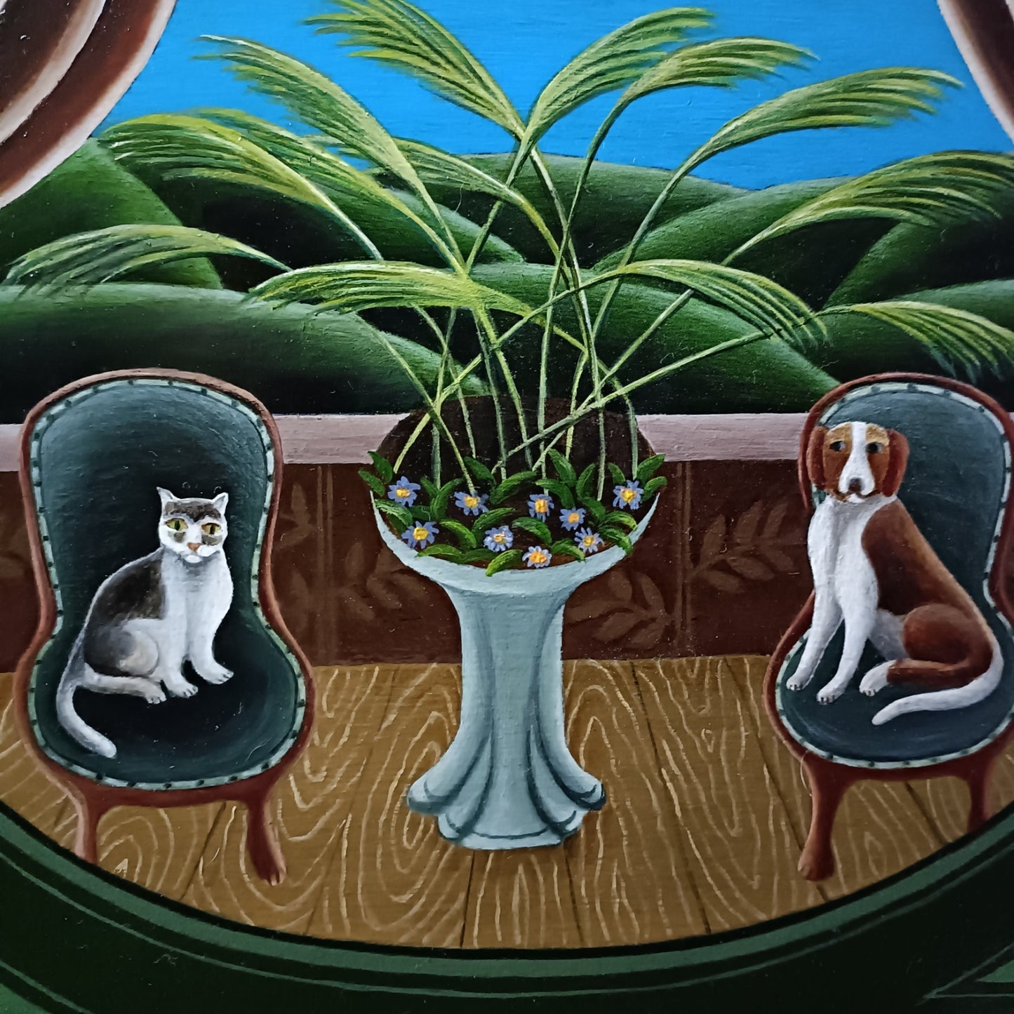 JERZY MAREK (1925-2014) Original Oil Painting on Board "Partners"