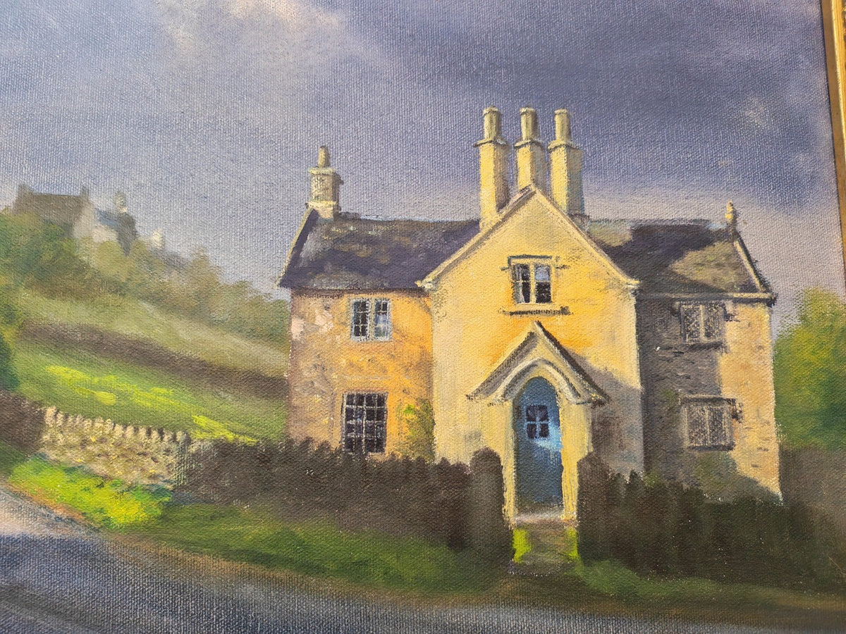 JACK RUSSELL (b.1963) "Plough Cottage" Signed Framed Original Oil Painting