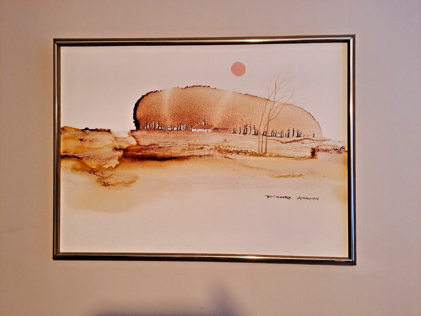 RICHARD AKERMAN Original Oil on Canvas Cottage Landscape