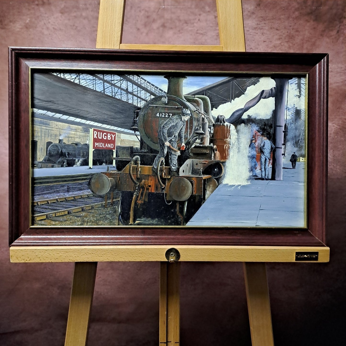 FRANK BOOTH Signed, Framed Original Oil Painting "Hey up Harry! She's Full"