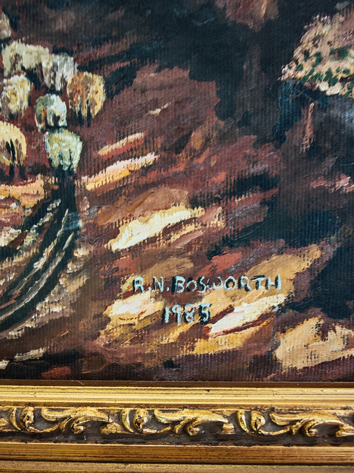 RN BOSWORTH After JOHN CONSTABLE Oil Painting Copy of "The Cornfield"