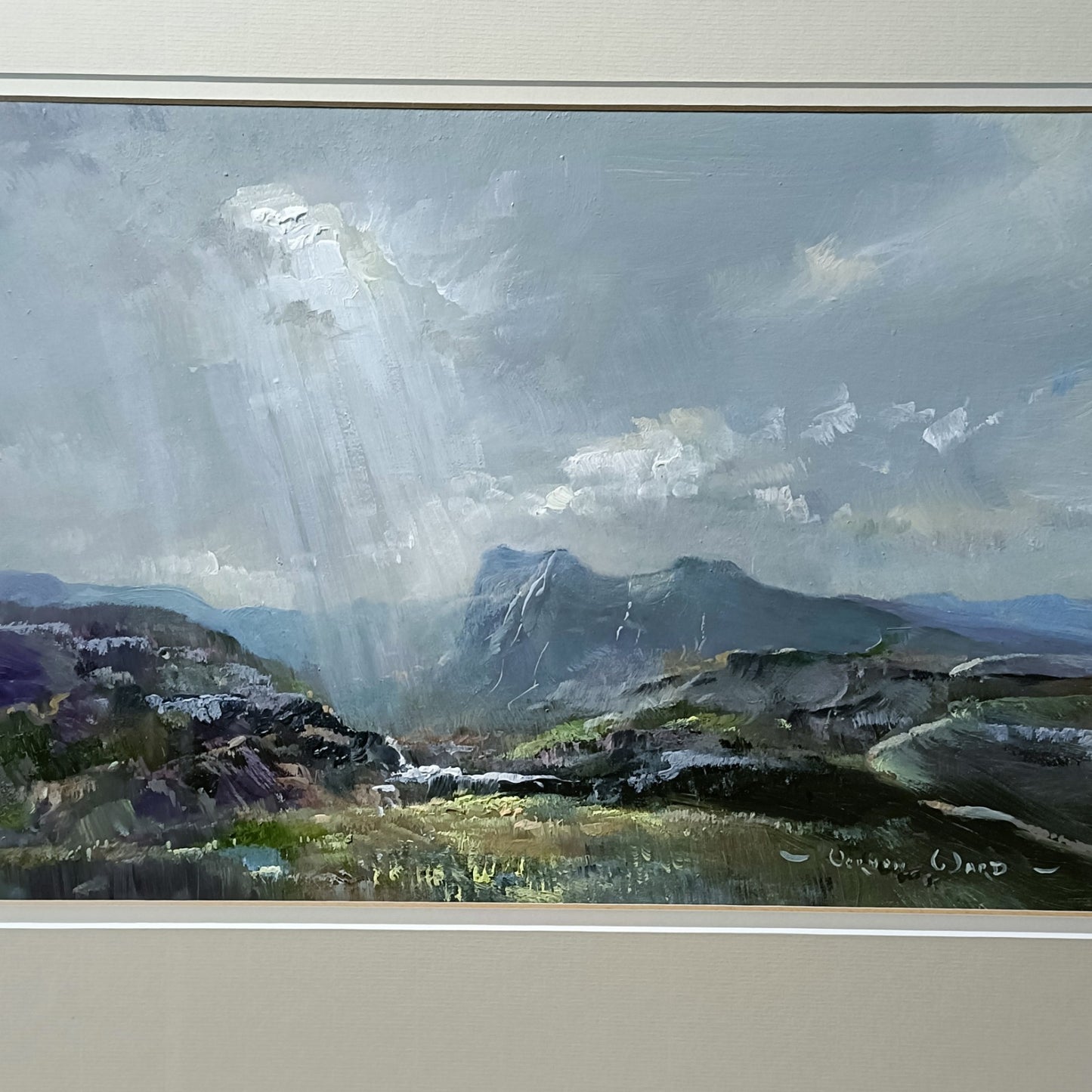 VERNON DE BEAUVOIR WARD  Original Oil Painting Cumbrian Mountain Scene