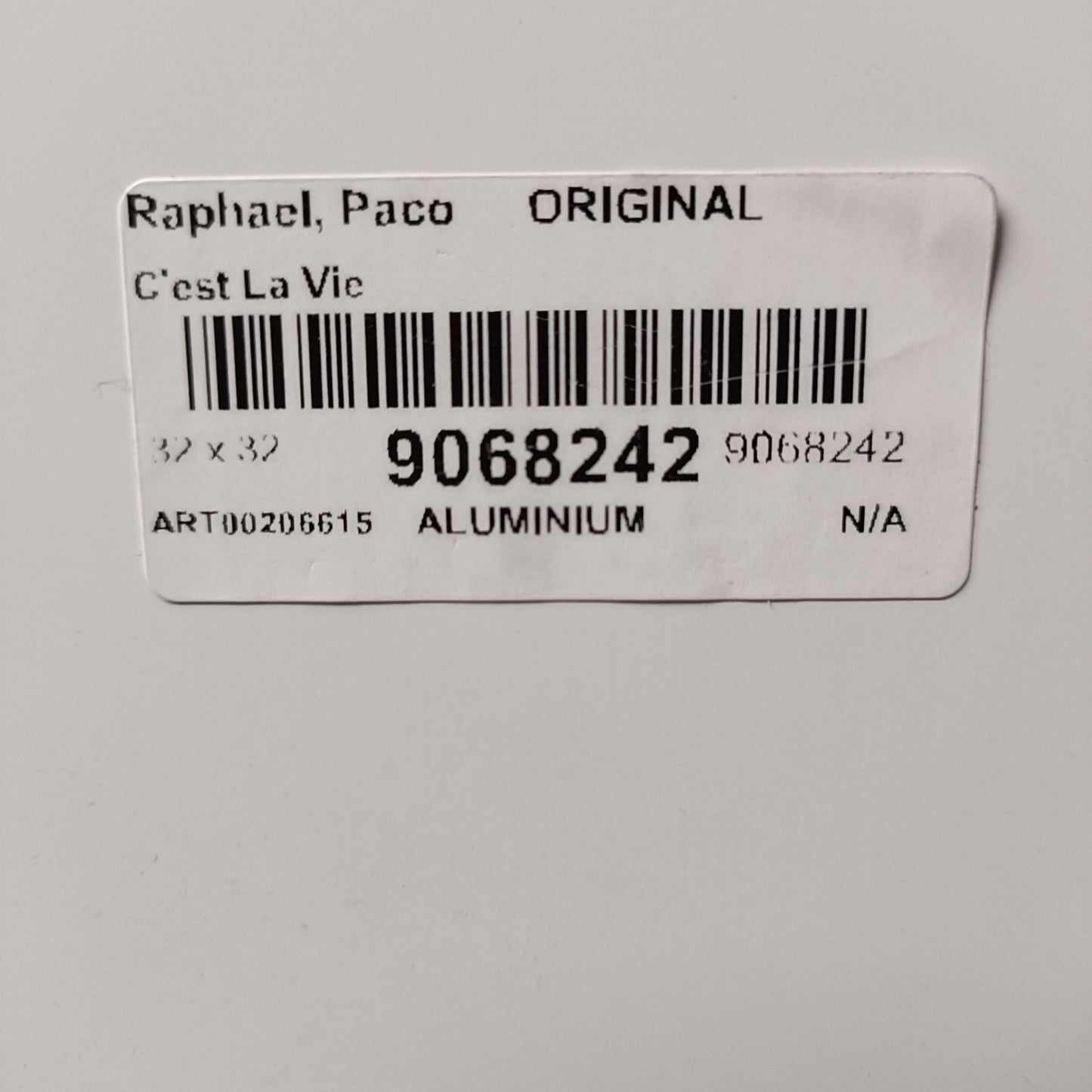 PACO RAPHAEL  Framed, Signed Original Mixed Media "C'est La Vie" Paris