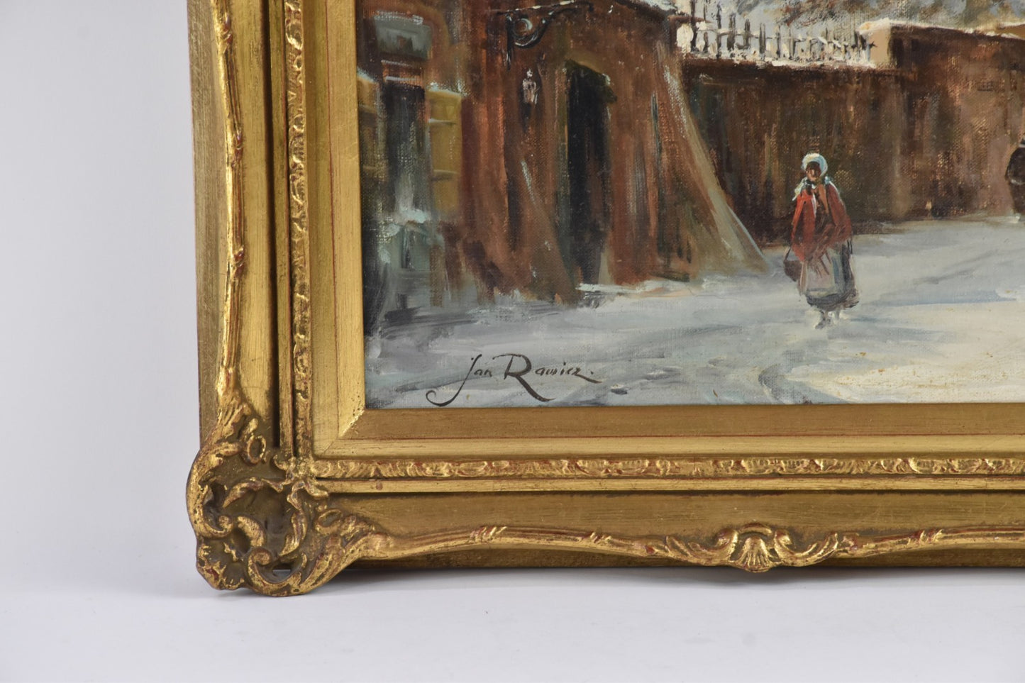 JAN RAWICZ (b.1911) Signed Original Oil on Canvas "St. Anne's Church, Warsaw"