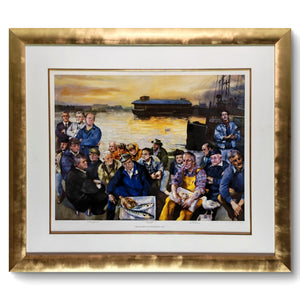 ROBERT LENKIEWICZ "Barbican Fishermen 2000" Signed Framed Limited Edition 3/20PP