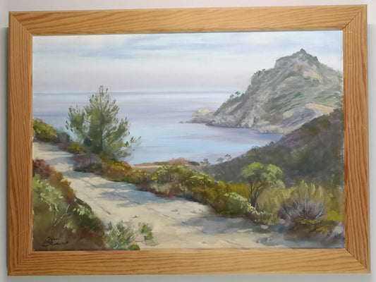 JIM RIDOUT Original Oil on Board “Sentier vers le Dolmen, Cap Taillat”