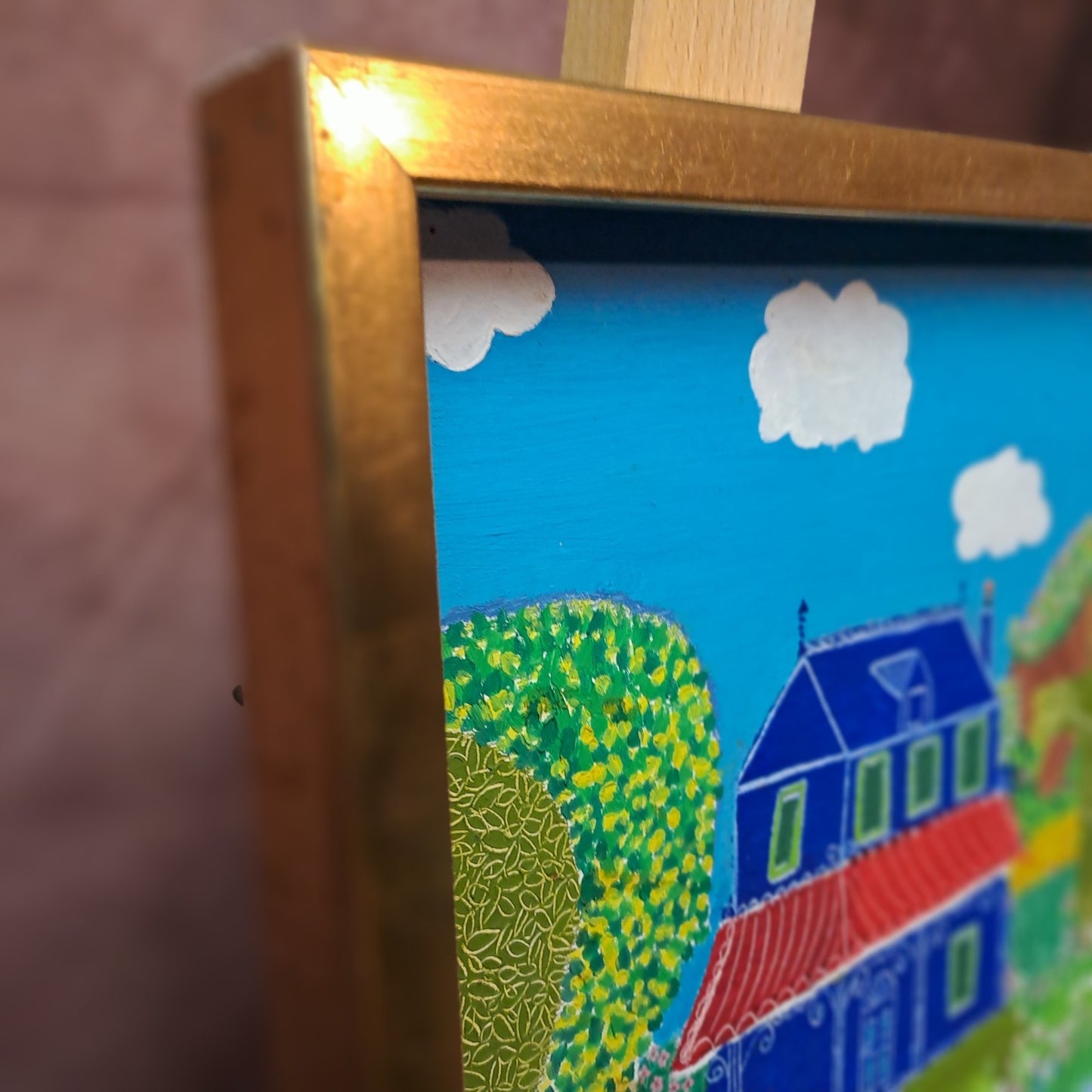 LEWIS MITCHELL (b.1938) Original Oil on Board "House at Marazion"