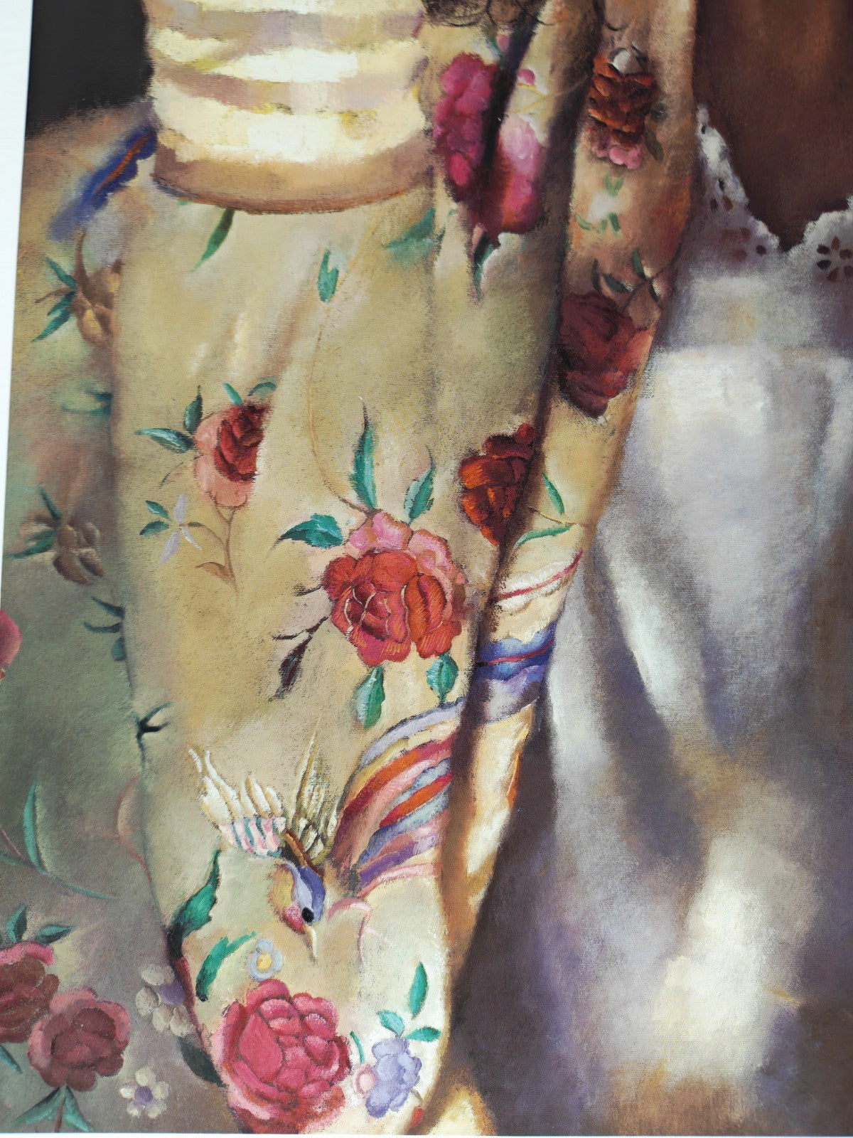Signed limited edition art print of Robert Lenkiewicz's "Anna With Paper Lanterns" by Curated Treasures, number 31 of 500.