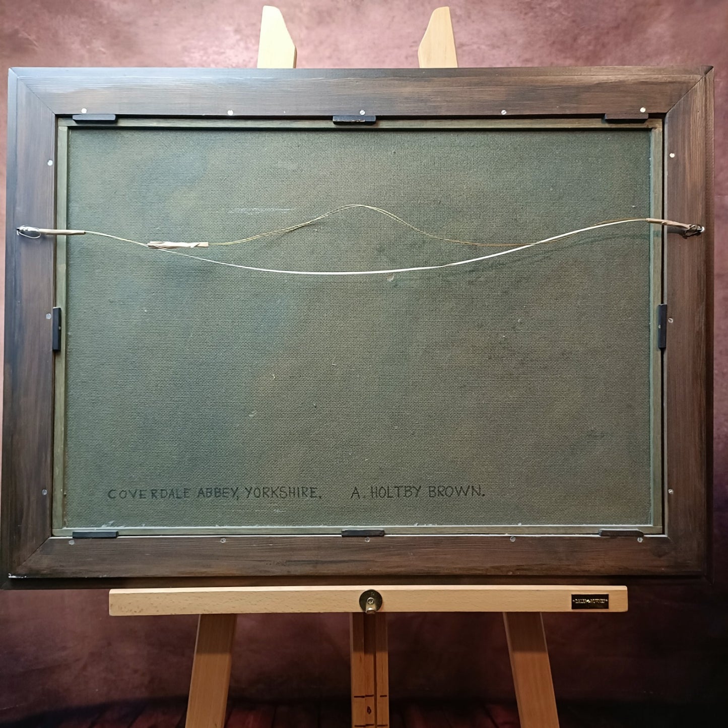 ALAN HOLTBY BROWN Original Oil Painting on board "Coverdale Abbey, Yorkshire"