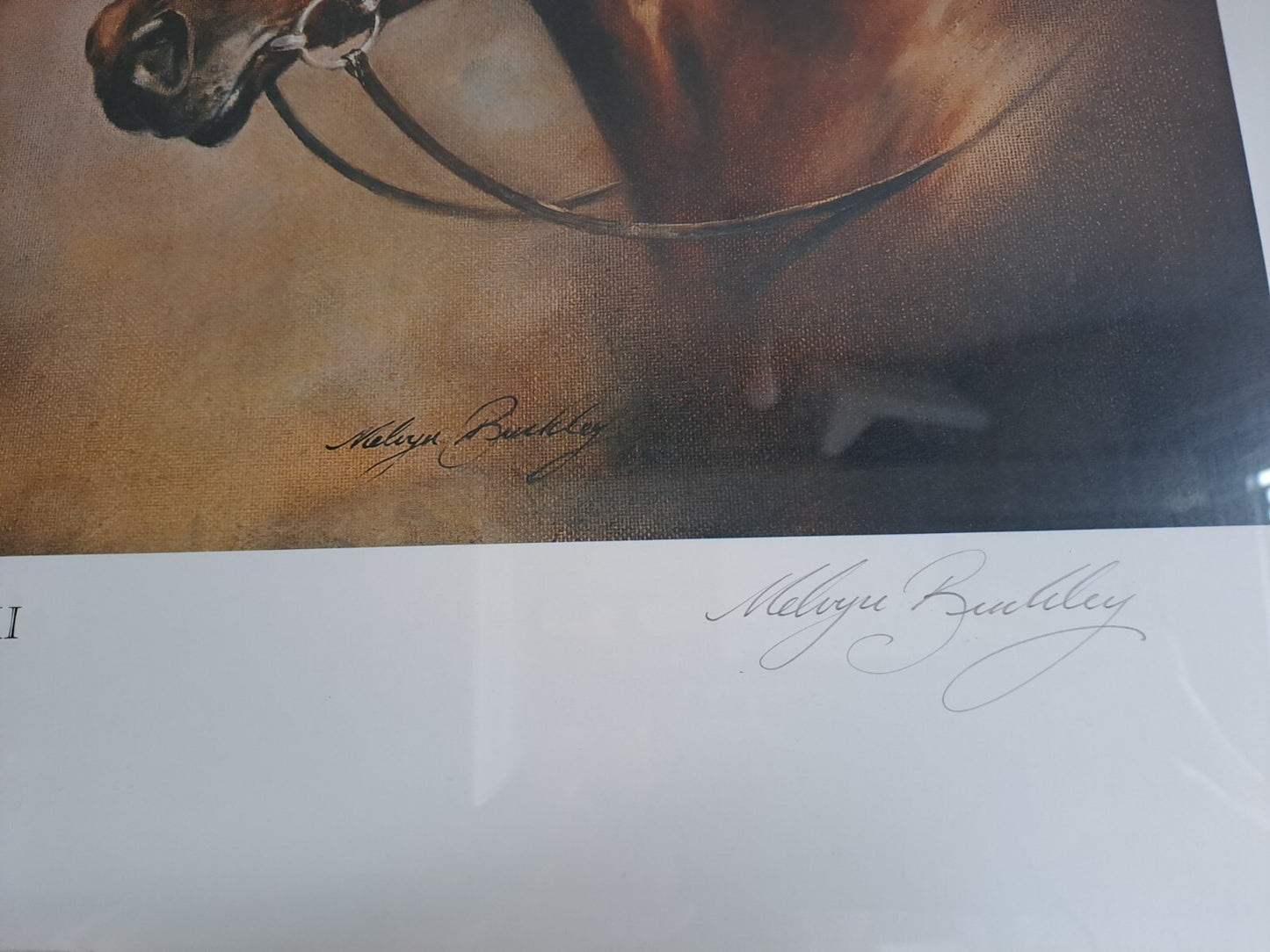 MELVYN BUCKLEY Signed Print Horse Racing "Legends Of a Lifetime"
