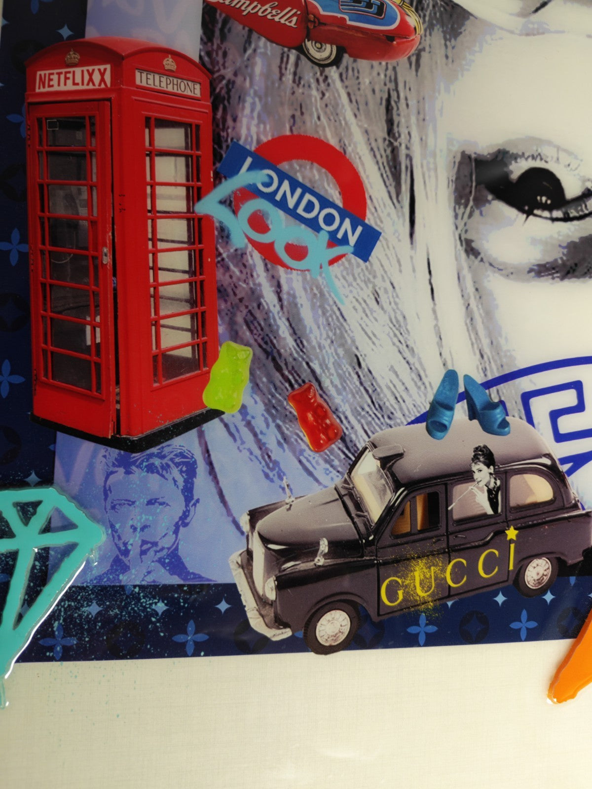 MISS MASH "Kate Moss VI" Signed Original Mixed Media