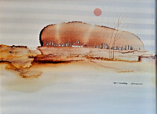 RICHARD AKERMAN Original Oil on Canvas Cottage Landscape