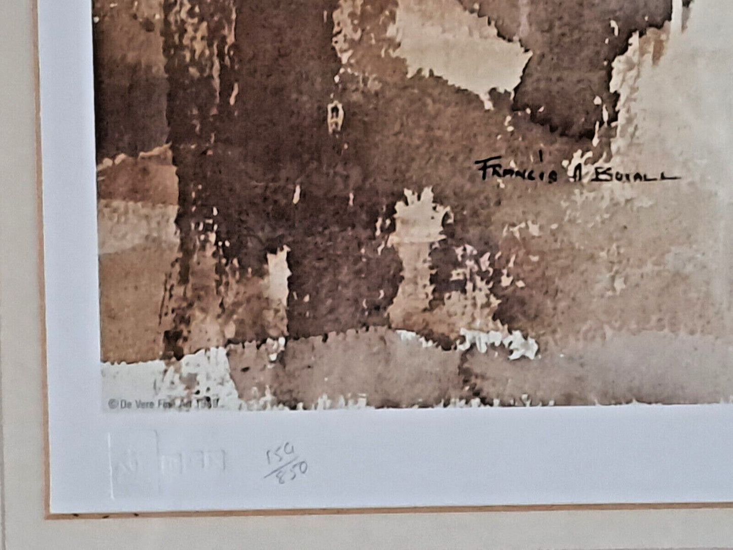 FRANCIS BOXALL Signed Limited Edition "Solitaire " Framed and Glazed 159/850