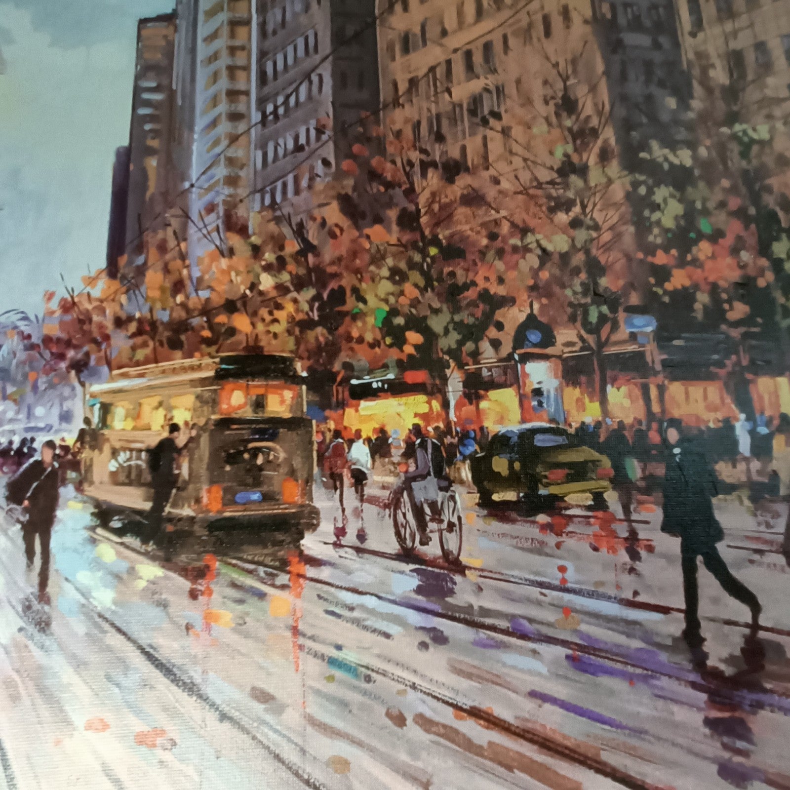 HENDERSON CISZ signed framed limited edition print of Market St in San Francisco, numbered 10 of 195, by Curated Treasures.