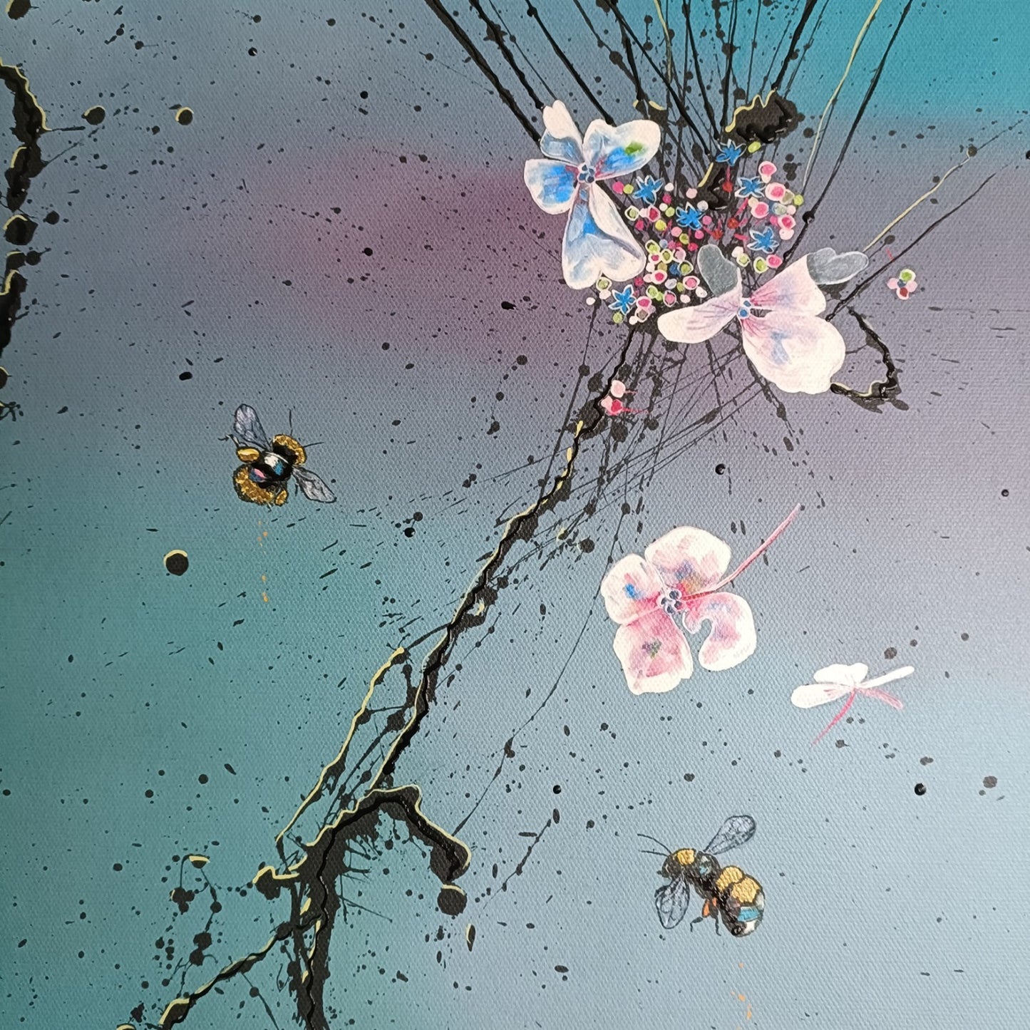 Limited edition signed KAY DAVENPORT print "Nature's Dream II" by Curated Treasures, embellished art on high-quality paper.