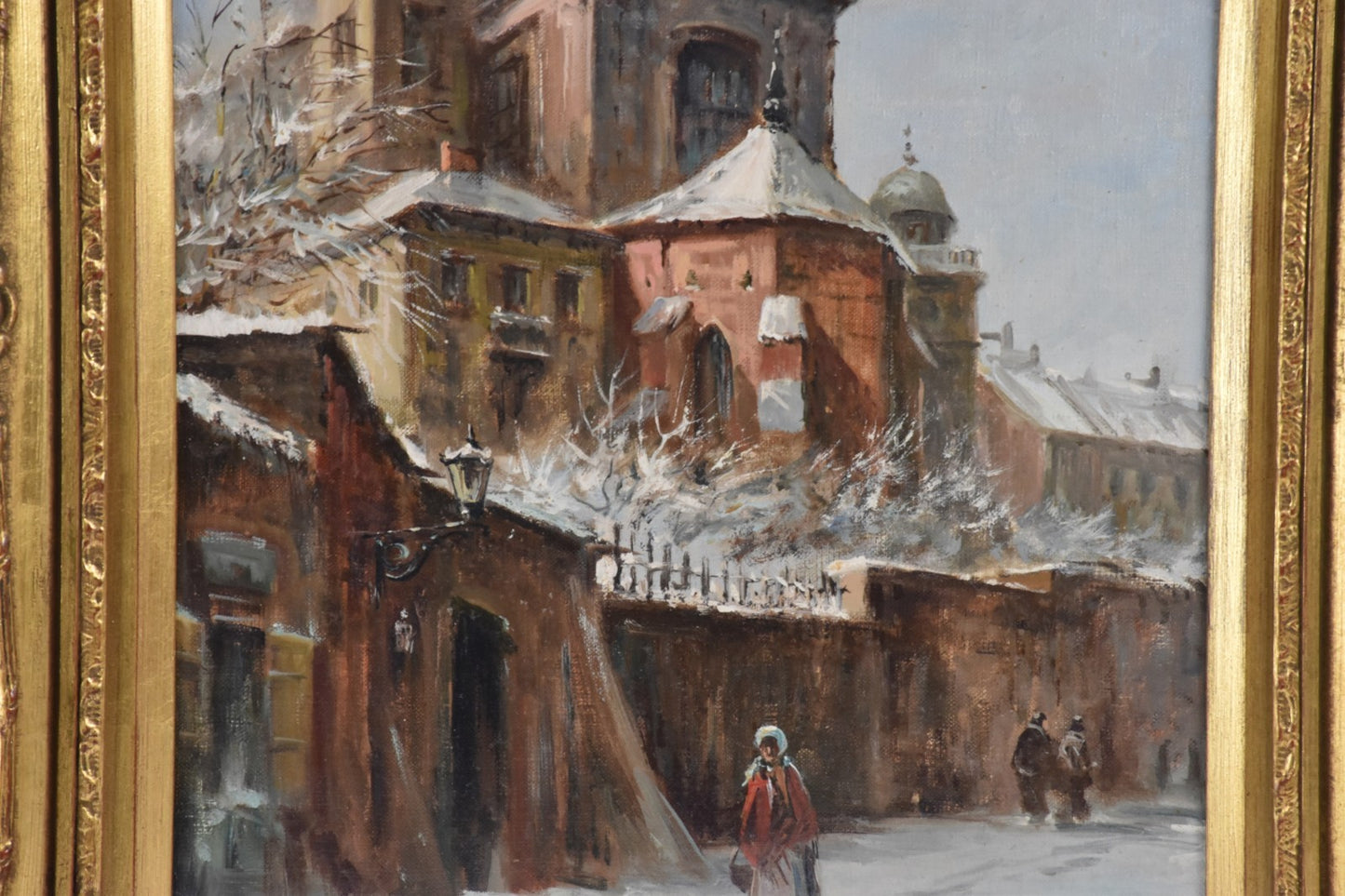 JAN RAWICZ (b.1911) Signed Original Oil on Canvas "St. Anne's Church, Warsaw"