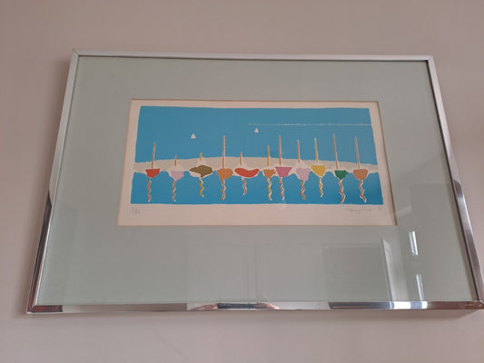 MARY FORD Signed Limited Edition Print "Boats-Antibes"  83/150
