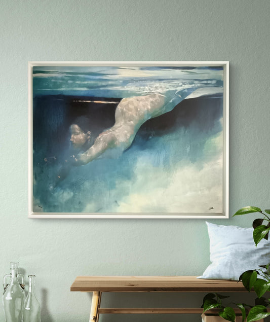 Framed signed limited edition art print "Elements Of Light" by Bill Bate, numbered 38 of 95, displayed in a sleek frame.